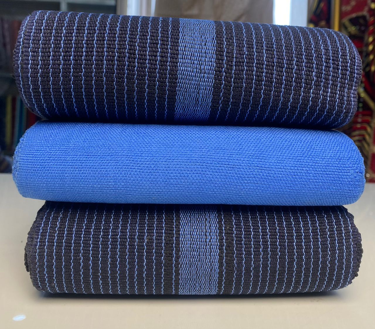 Elegant Blue Aso-Oke